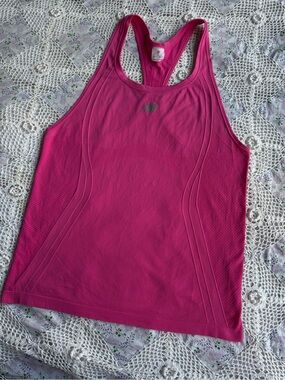 New Balance pink racerback activewear tank top.